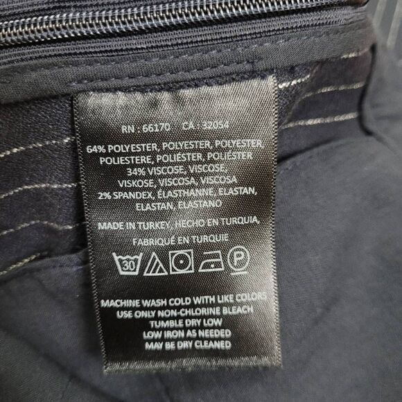 NWT Anthropologie The Essential Pinstripe Jumpsuit Sz 6 Navy Blue White Straight - Picture 9 of 13